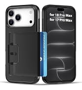 AFGHOA for iPhone 18 Pro Max Wallet Case 17 Pro Max Slide Cover Card Holder | Slot Secure Back Po...