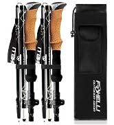 Foxelli Folding Trekking Poles â?? Lightweight & Compact Collapsible Walking Sticks for Men & Women...