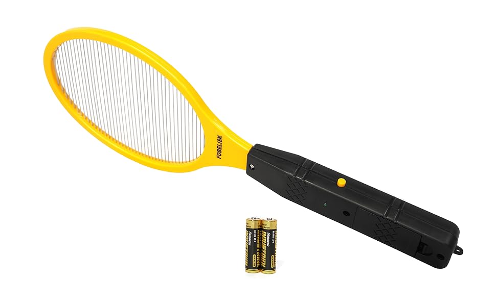 fly zapper racket, fobelisk electric bug zapper durable battery operated fly swatter