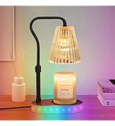 seenlast Candle Warmer Lamp with Color-Changing LED Lights | Timer & Dimmer, Adjustable Height fo...