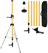 MUTOOP 12Ft/3.7M Professional Laser Level Pole with Tripod & Mount - 1/4
