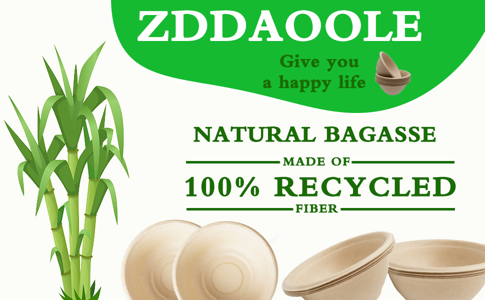 1 Natural Disposable Paper Bowls