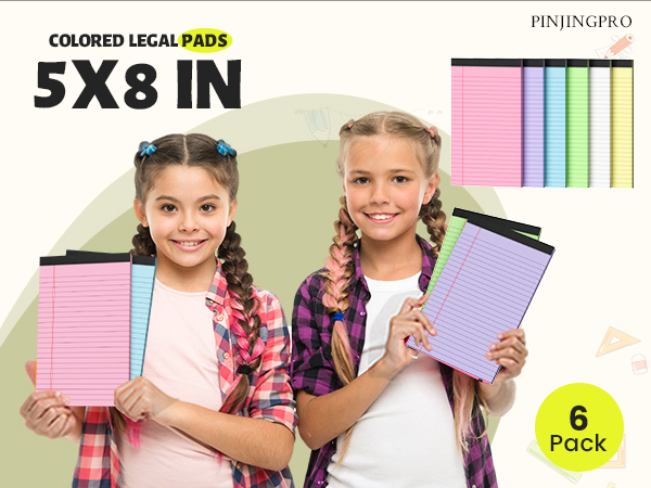 Colored Legal Pad 5x8