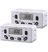 Fosmon 7 Day Digital Timers for Electrical Outlets, Indoor Plug-in Light Timers Switch Programmab...