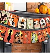 Vintage Halloween Hanging Decorations, Retro Johanna Parker Decor | Pre-Strung Pumpkin Witch Ghos...