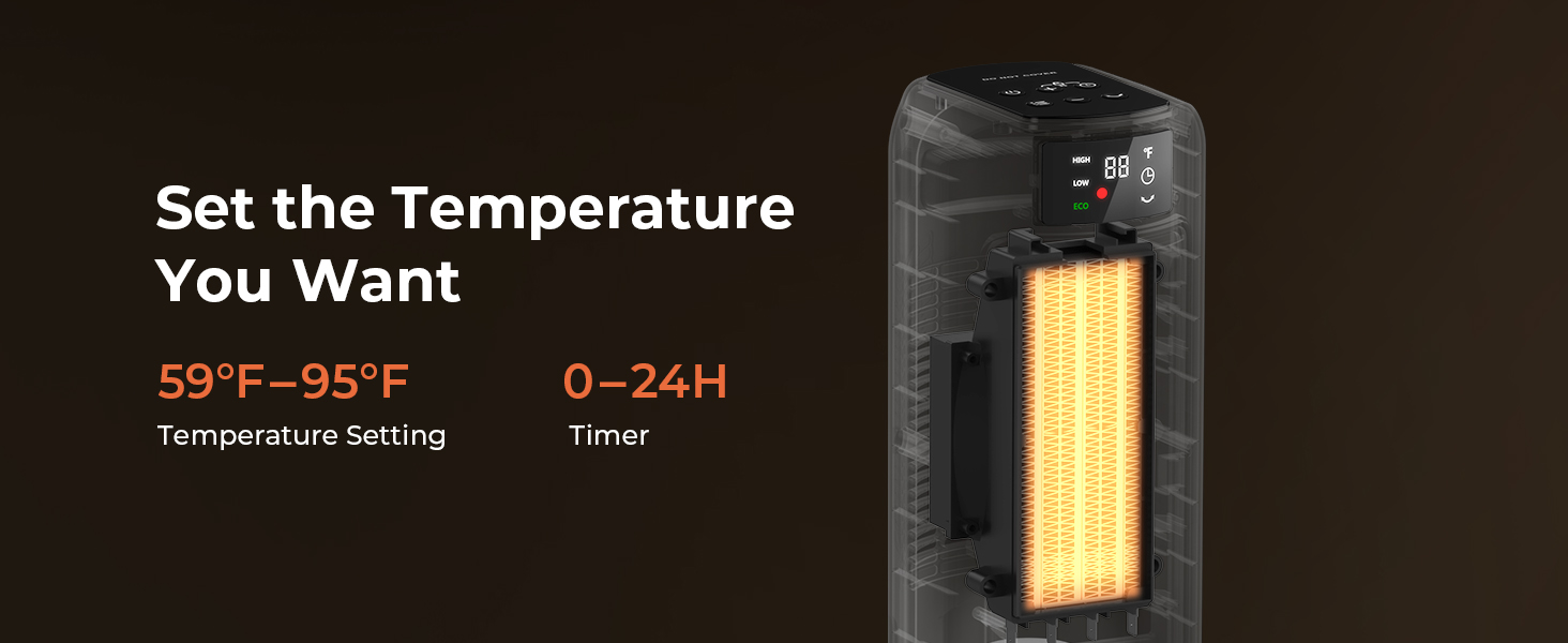 space heater with timer