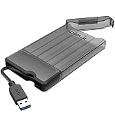 ineo 2.5 inch USB 3.0 Tool-Less External Hard Drive Enclosure for 9.5mm & 7mm SATA HDD SSD with U...