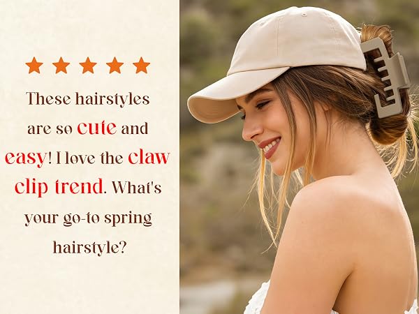 claw clip for baseball cap trucker hat claw clip medium claw clip strong hold hair clips