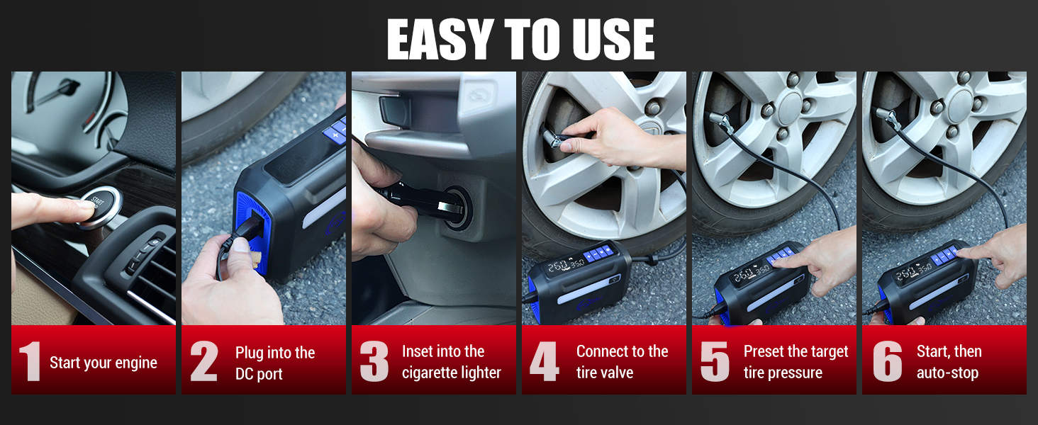 tire pressure gauge with inflator