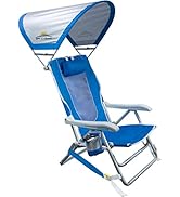 GCI Outdoor Sunshade Backpack Beach Chair | Reclining Folding Canopy Chair with Durable Armrests,...