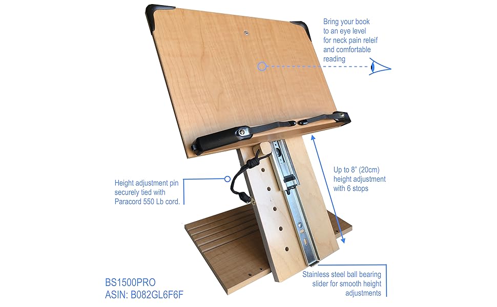 A+ Book Stand BS1500PRO large book stand bookstands holder for textbooks college reading cookbook