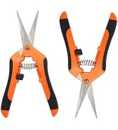 Taiss 2PCS Gardening Shears,Micro Tip pruning Snips,Gardening Pruning Scissors,Stainless Steel Bl...