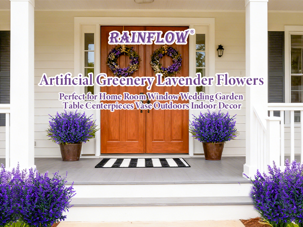 Artificial Greenery Lavender UV Resistant for Indoor Outside Decor Wedding Tabl