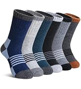 DoSmart Kids Hiking Walking Socks, Boys Girls Toddlers Merino Wool Warm Wicking Cushion Crew Socks
