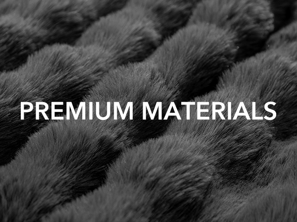 Faux Rabbit Fur Bubble Heated Blanket