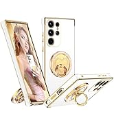 Silverback for Samsung Galaxy S25 Ultra Case with Stand, Rotatable Ring Holder & Makeup Mirror, W...
