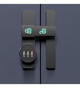 VIDYSUFYR Password 180 Degree Lock Sliding barn Door Latch Right Angle Door Latch Luminous Code L...