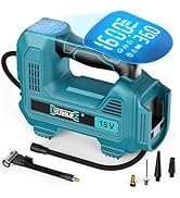 DIYtoolifz 160PSI Cordless Tire Inflator Compatible with Makita 18V Air Compressor, Portable Air ...