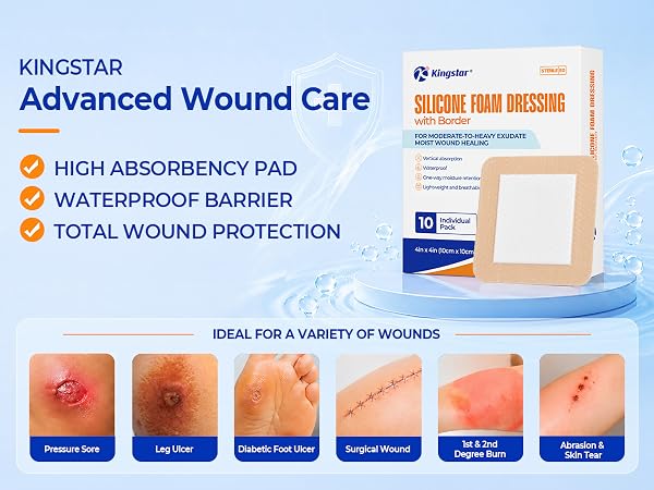 silicone foam dressing 4x4