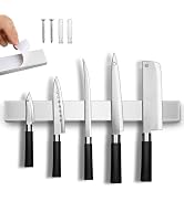 Magnetic Knife Holder for Wall, No Drilling Magnetic Knife Strip Adhesive Knife Holder Magnet Kni...