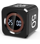 Pomodoro Timer Cube Visual Productivity Flip Timer for Kids Classroom Desk, 5/10/25/50min& Custom...
