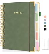 SKYDUE 5 Subject Notebook with Dividers and Tabs, 8" x 10" College Ruled Notebook for Work, 300 P...