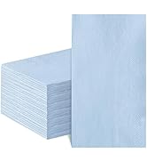 NatNarr 60 Pcs Light Blue Napkins Disposable Blue Dinner Napkins Decorative Paper Hand Towels for...