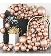 Metallic Champagne Gold Balloons, 113 pcs 18/12/10/5 Inch Champagne Gold Balloon Garland Arch Kit...