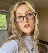 LJCZKA Oval Blue Light Blocking Glasses for Women Retro Small Oval Frame Glasses Y2K Clear Lens C...