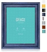 LaVie Home 8x10 Picture Frames (1 Pack, Blue) Rustic Photo Frame Set with Tempered Glass for Wall...
