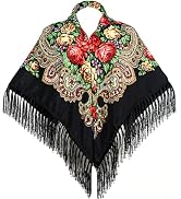 LOVNBHELP Russian Shawl Russian Style Muffler Warm Scarf with Tassel 43.3