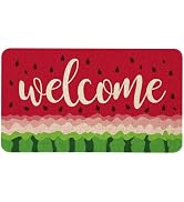 Kuyuayee Summer Watermelon Welcome Doormat 30x17 Inch Watermelon Front Door Mat Indoor Outdoor En...