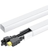 Yecaye 142in Wall Cord Hider for 2-3 Cords, On-Wall Cord Cover Channel, Cable Concealer, Cable Co...