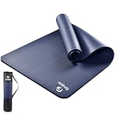 Gruper Yoga Mat Non Slip NBR Extra Thick Yoga Mat, 72"L x 32"/24"W x 0.6"/0.4"TH (185cm x 80cm/61...