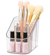 DASITON Large Capacity Makeup Brush Holder, 3 Slots Makeup Brush Cup, Vintage Make Up Brush Holde...