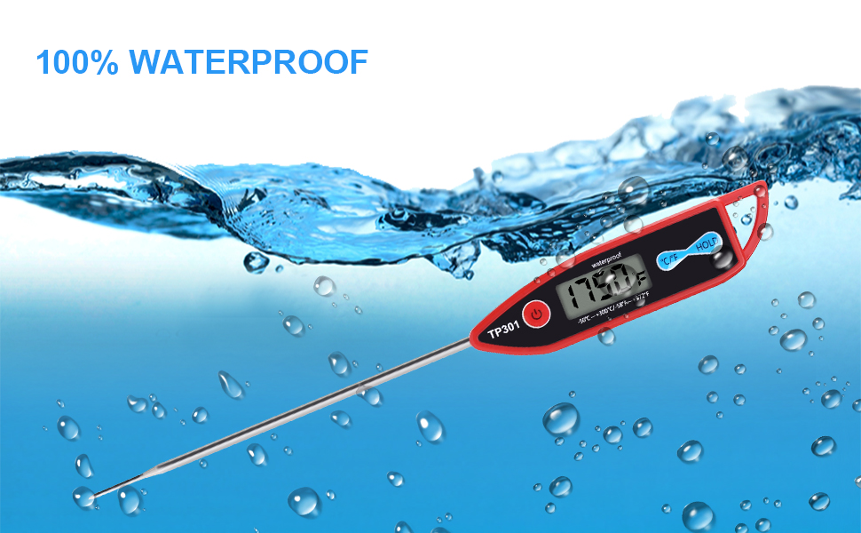 Waterproof cooking thermometer