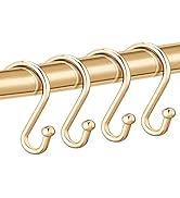 EleCharm Shower Curtain Hooks, Set of 12 Rust Proof S Shaped Decorative Shower Curtain Rings,Mult...