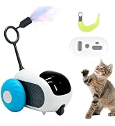 Remote Control Mouse Cat Toy, Smart Interactive Moving Cat Toy Car with Obstacle Avoid, USB Recha...