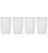 Topsky 4pcs Bathroom Tumbler Toothbrush Cup Plastic Tumblers Water Tumbler Reusable Drinkware Dri...