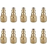 T TANYA HARDWARE Air Hose Fittings And Quick Connect Air Fittings, 1/4 Inch NPT Brass Female Air ...
