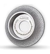 SHDIATOOL 3 Inch Profile Hand Diamond Wheel Height 15mm Demi-bullnose Edge Grinding for Stone Mar...