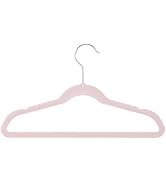 Honey Can Do 25-Pack Slim-Profile Non-Slip Velvet Kids Hangers, Blush Pink HNG-09298 Pink
