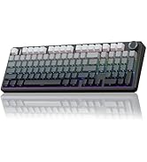 AULA F99 Pro Wireless Mechanical Keyboard with Knob,Gasket Structure,Tri-Mode BT5.0/USB-C/2.4GHz ...