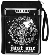 VeloKomo Gothic Skeleton Book Sleeve - Tarot Card Book Sleeves Office Just One More Chapter Skull...