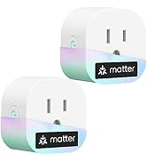 Meross Matter Smart Plug Mini, Easy Setup, 100% Privacy, Compact Size, Support Apple Home, Alexa,...