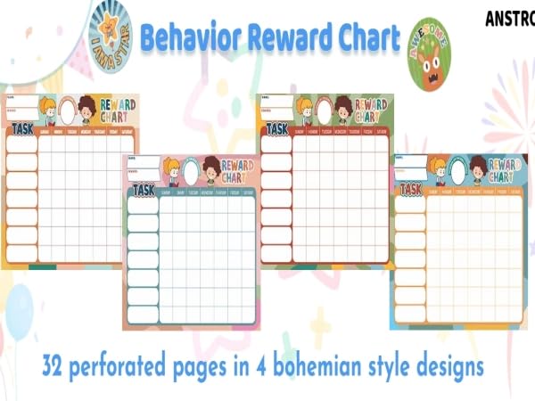 Boho 32 Chore Charts Behavior Reward Chart