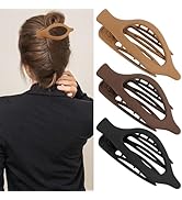 ATODEN Flat Hair Clips for Women - 3Pcs French Concord Large Claw Clips for Thin Thick Hair - Mat...