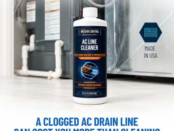 AC drain line cleaner clears musty HVAC odors and keeps condensate flowing freely