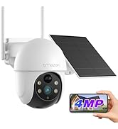 TMEZON Security Cameras Outdoor Wireless, 4MP Solar Security Cameras Outdoor, Solar Panel Powered...