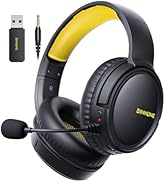 BINNUNE Wireless Gaming Headset — 2.4GHz Low-Latency USB Dongle + Bluetooth, 50mm Drivers 7.1 Sur...
